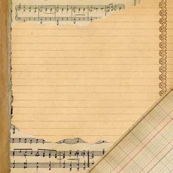 Scrapbooking-Papier Music edges findings