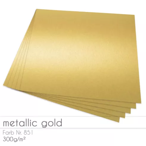 Cardstock 12"x12" 250g/m² (30,5 x 30,5cm) in metallic gold 