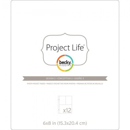 Kleine Project Life Zeigetaschen 6 x 8" Design 3