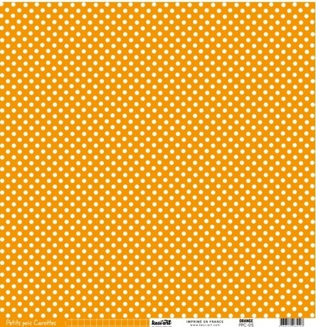 Scrapbooking Papier Dots & Grid Orange