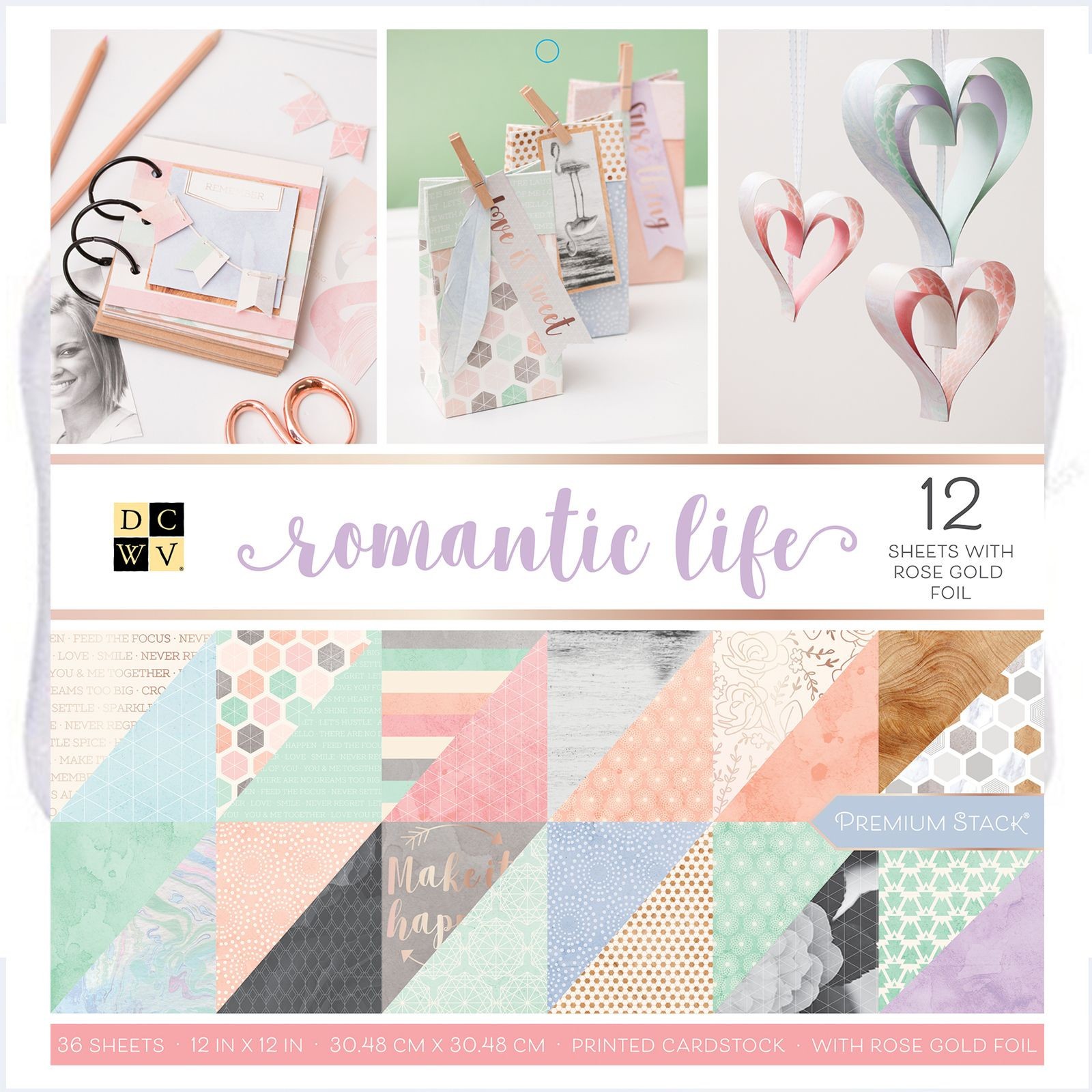 Scrapbooking-Block Romantic Life 12"