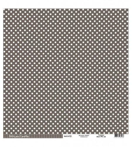Scrapbooking Papier Dots & Grid Taupe