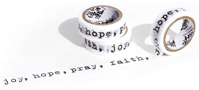Washi Tape pray, faith, hope, joy