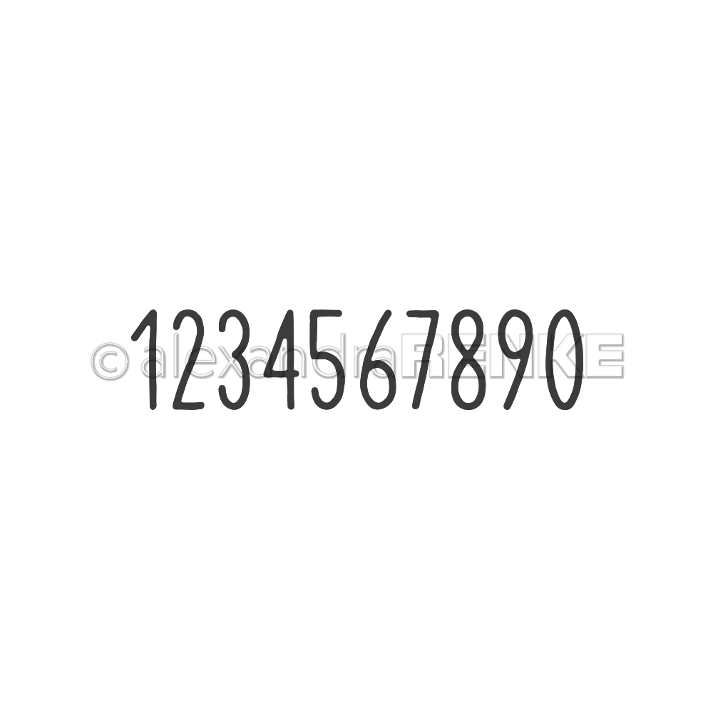 Stanzschablone Sans Serif Zahlen
