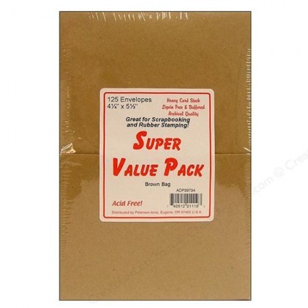 Super Value Pack 125 Umschläge Brown Bag