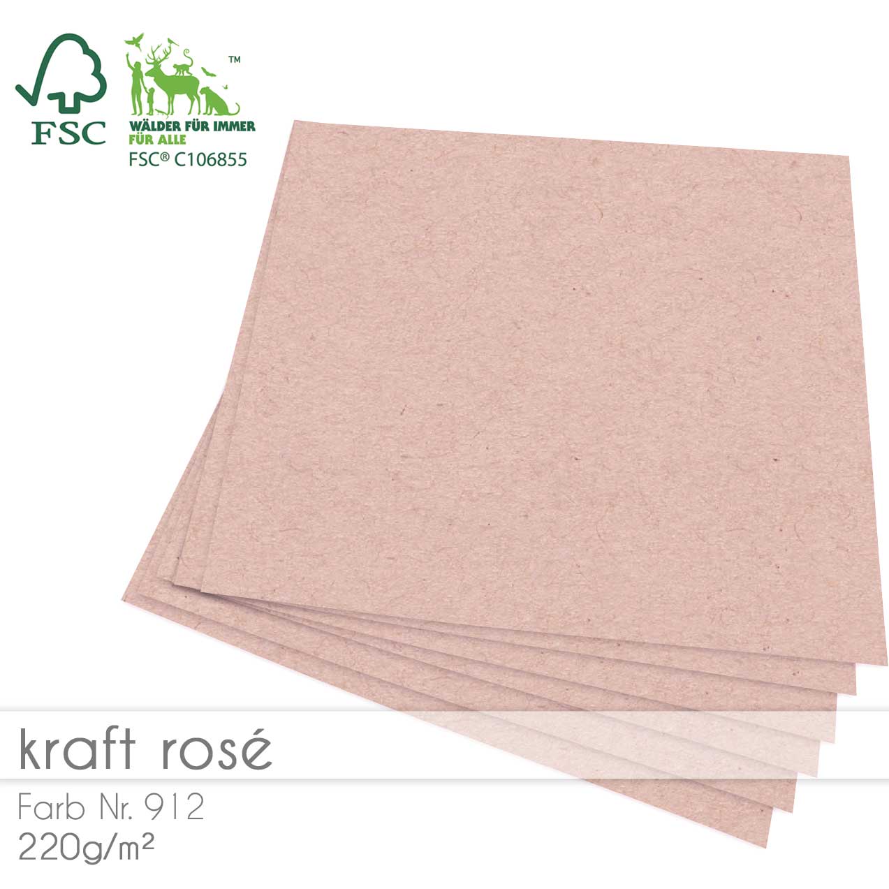 Scrapbooking-Papier Kraft rose