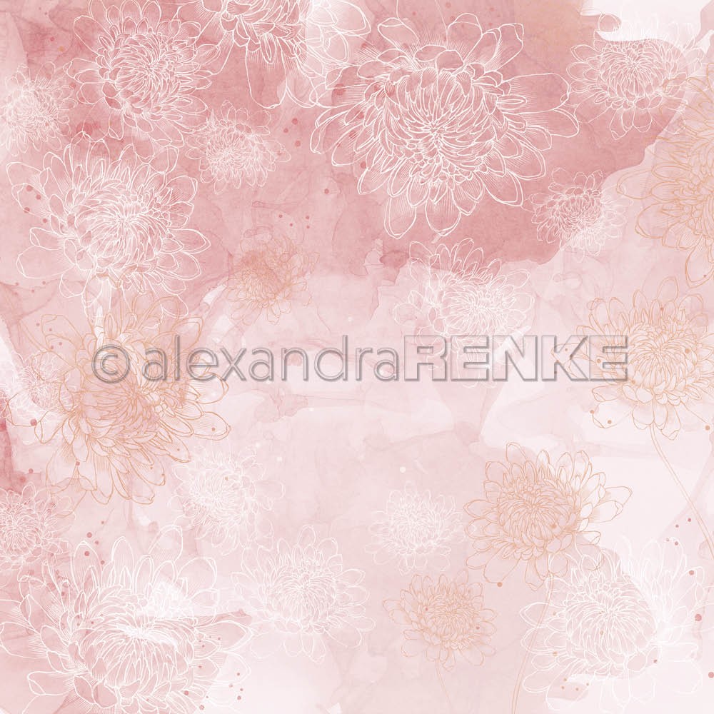 Design-Papier Blumiger Hintergrund auf corall'