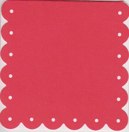 Karte rot scallop