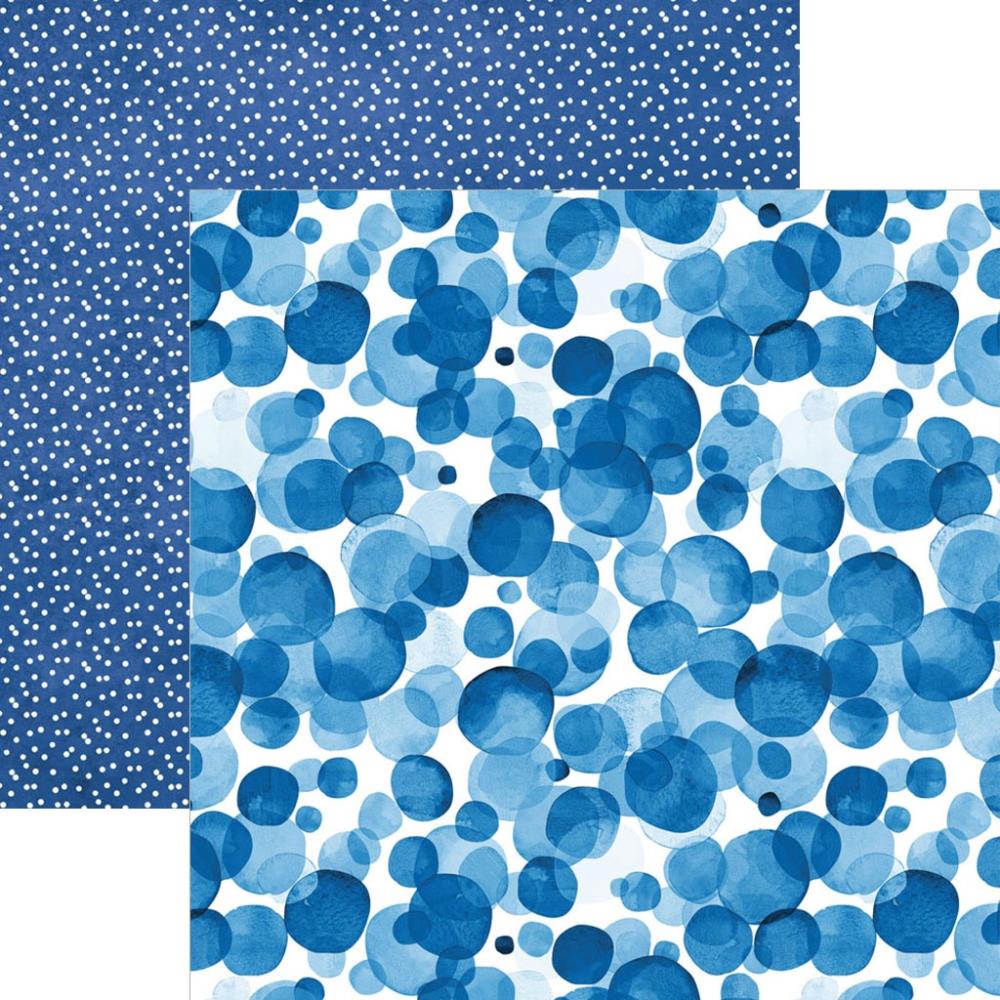 Scrapbooking-Papier 'Watercolor Polka Dots Blue'