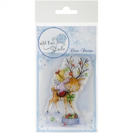 Clear Stamp Angel on Reindeer
