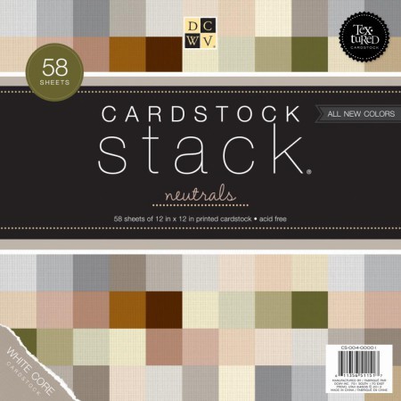 Cardstock Stack Neutrals 12 x 12" (White Core)