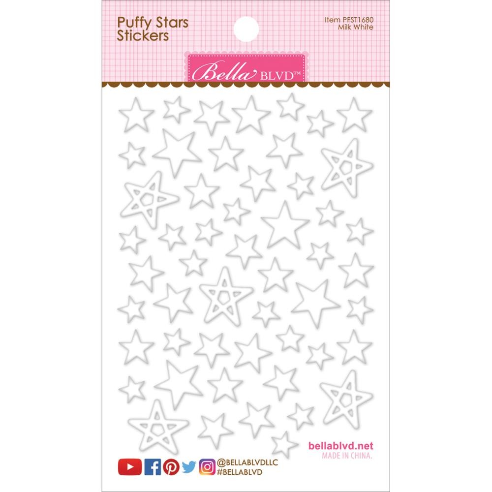 3D-Stickers Puffy Stars (weisse Sterne)