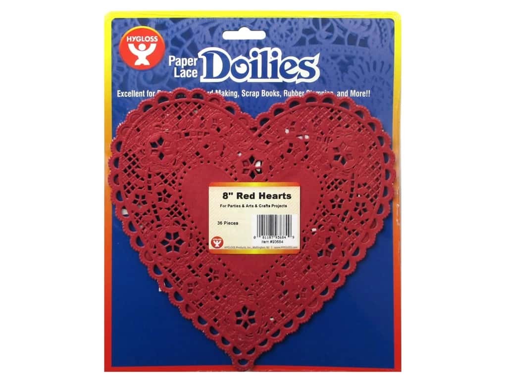Paper Lace Doilies Red Heart 8"