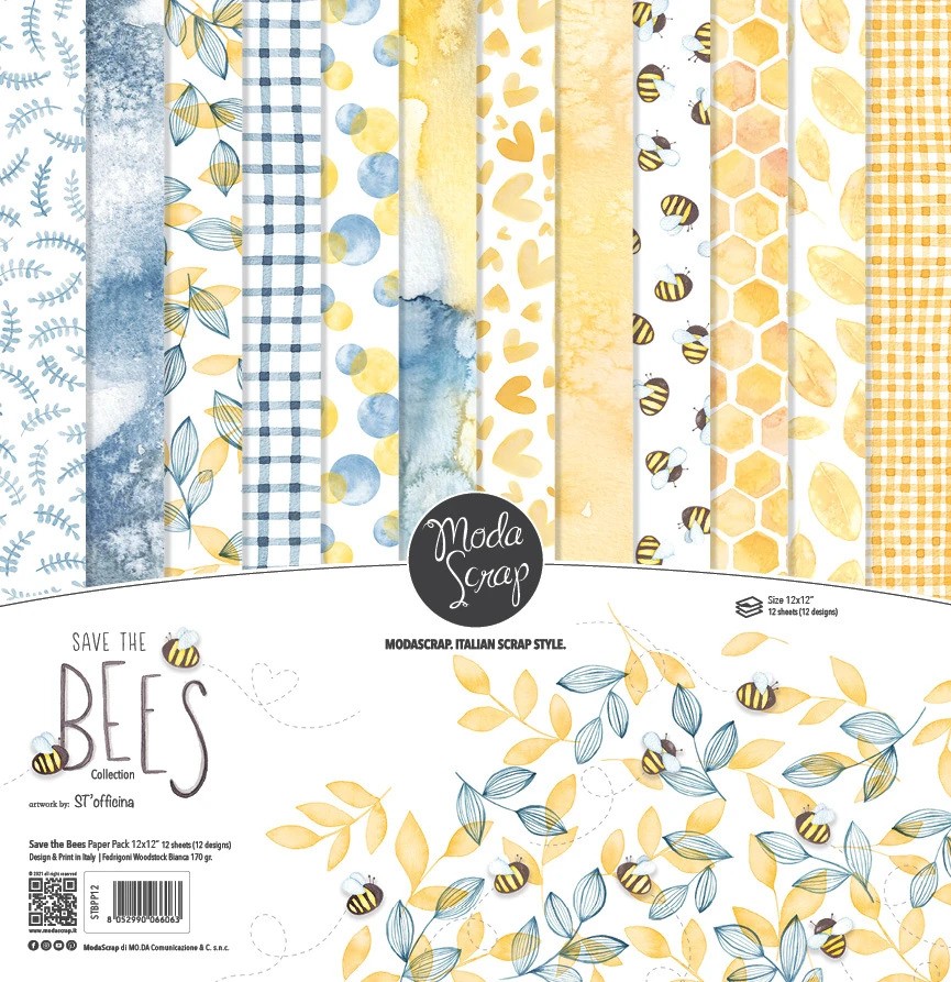 Scrapbooking-Collection Safe Bees 12 x 12"