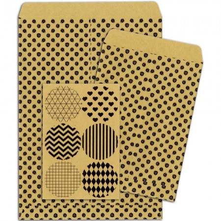 Papiertaschen / Paperbags Kraft Dot assortiert