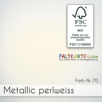 Tonpapier 'metallic perlweiss' A4 120g