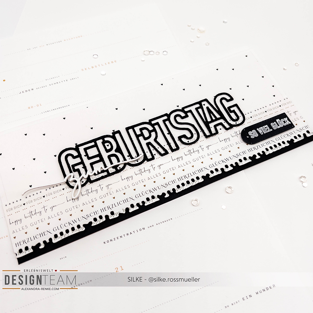 Design-Papier 'Wortstreifen'  