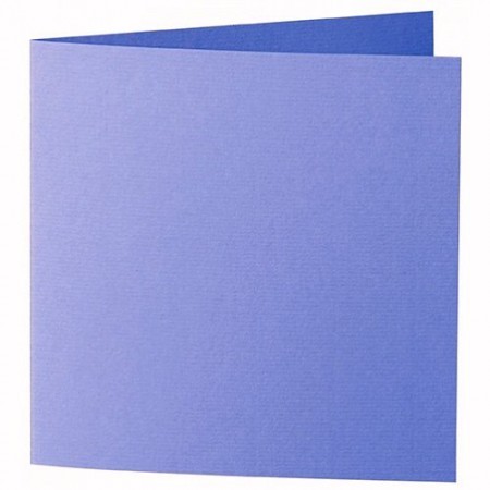 Karten/Couvert 5er Set quadratisch klein Veilchenblau