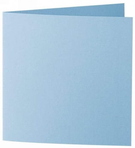 Karten/Couvert 5er Set quadratisch klein Pastellblau