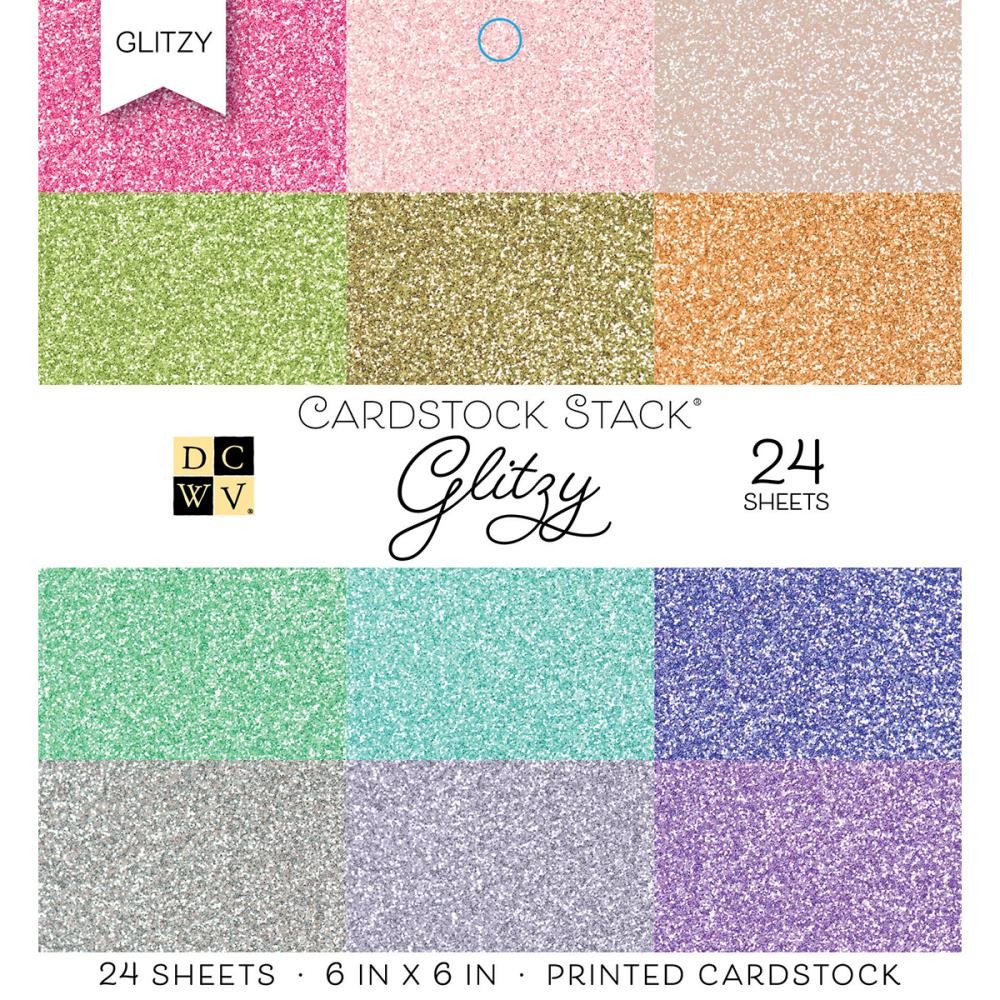 Glitterpapier Glitzy 6x6"