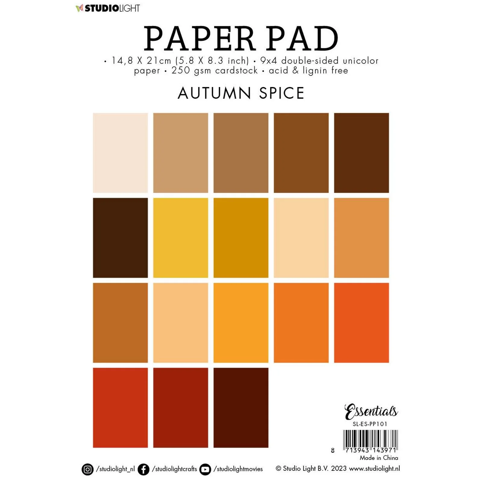 Scrapbookingpapier 'Autumn Spice' Block A5