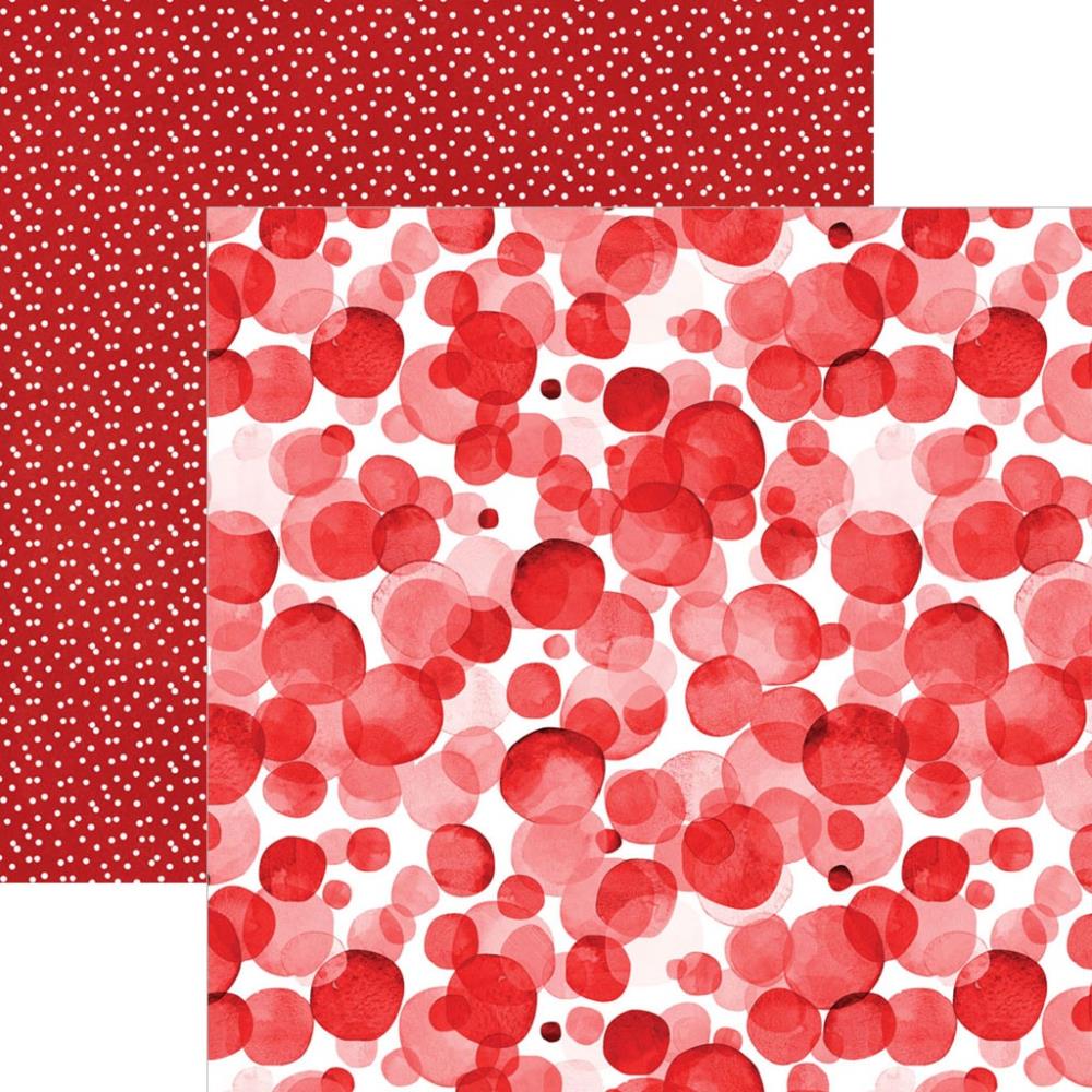 Scrapbooking-Papier 'Watercolor Polka Dots Red'