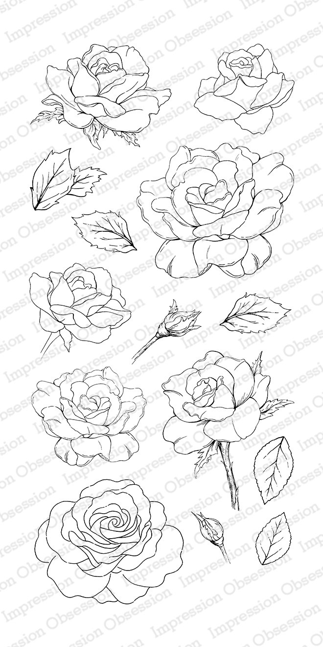 Clear Stamp Rose Blooms
