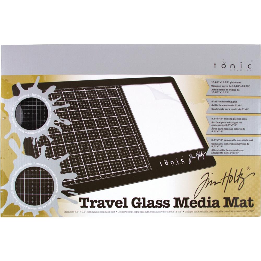 Tim Holtz Travel Glass Media Mat  10.25"x 15.75"