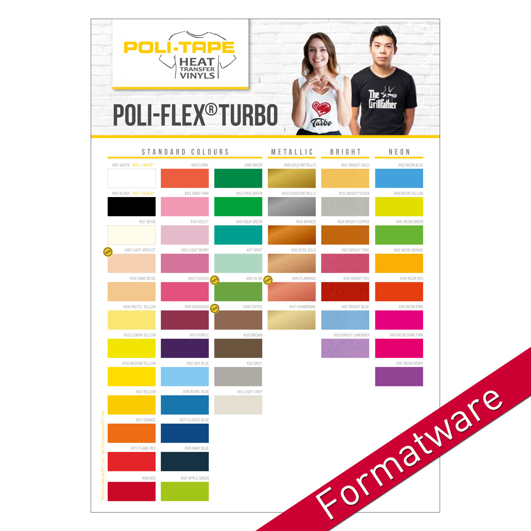 Flexfolie Poli-Flex Turbo A4 Olive 6995