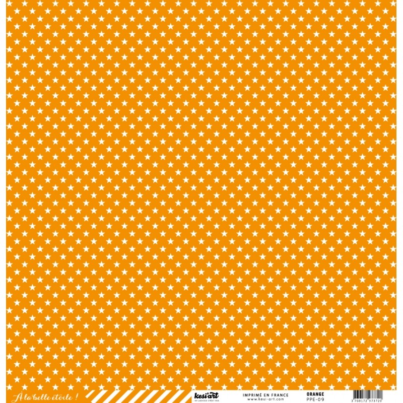 Scrapbooking Papier Sterne & Linien Orange