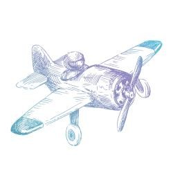 Mini Stamp Airplane / Flugzeug