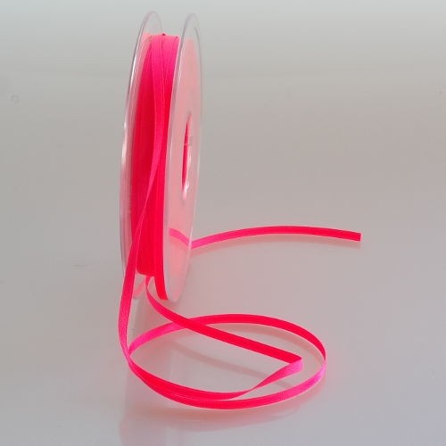 1 Rolle Satinband neonpink 3mm