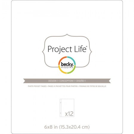 Kleine Project Life Zeigetaschen 6 x 8" Design 1
