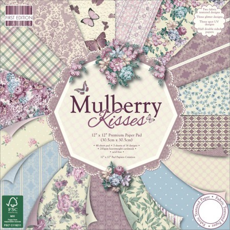 Scrapbooking-Block Mulberry Kisses 12" x 12"
