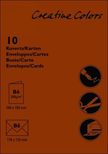 Karten & Kuvertset hellbraun B6