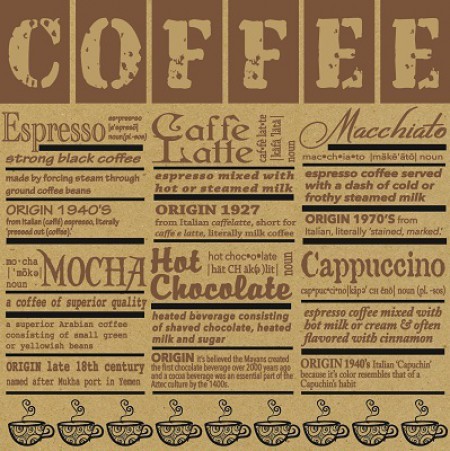 Scrapbooking-Papier Coffee Defined on Kraft