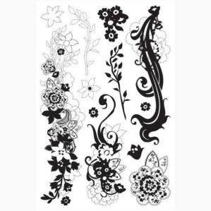 Clear Stamp Ornamental Flowers