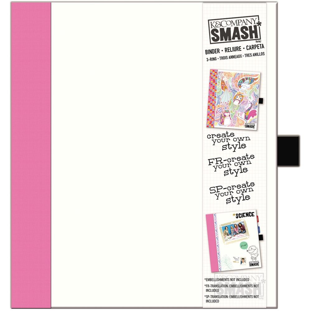 Smash 3-Ring Album Ordner weiss / rosa