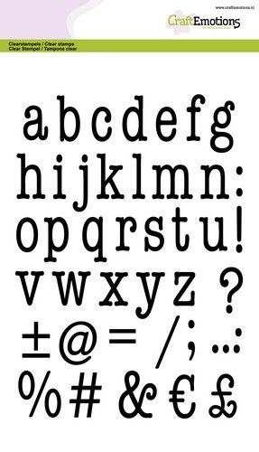 Clear Stamp Alphabet typewriter Kleinbuschstaben