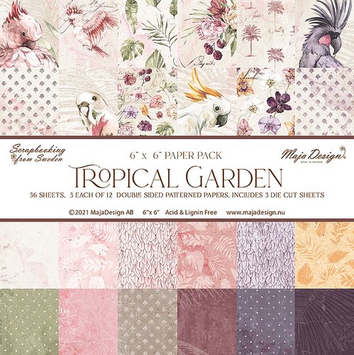 Scrapbooking-Papier Block Tropical Garden 6''