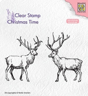 Clear Stamp Two reindeer