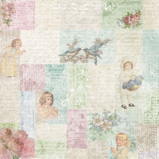 Scrapbooking-Papier Little Girls Collage