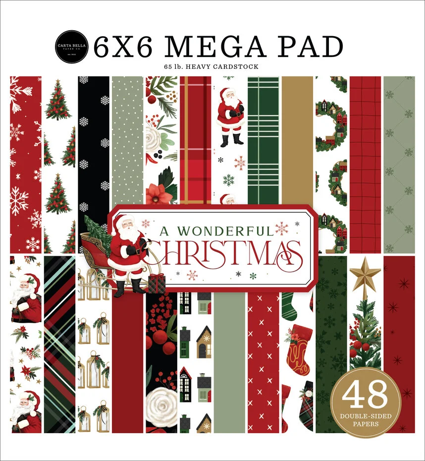Block 6'' x 6'' 'a wonderful christmas' 48 Blatt
