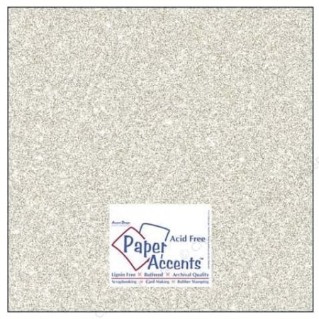 1 Pack Scrapbooking-Cardstock Glitter Silver / Champagne