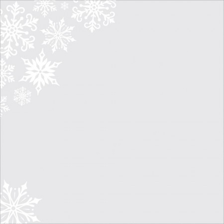Scrapbooking-Papier Transparent mit silbernen Schneeflocken Yuletide