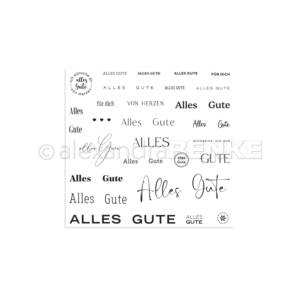 Clearstamps 'Alles Gute'