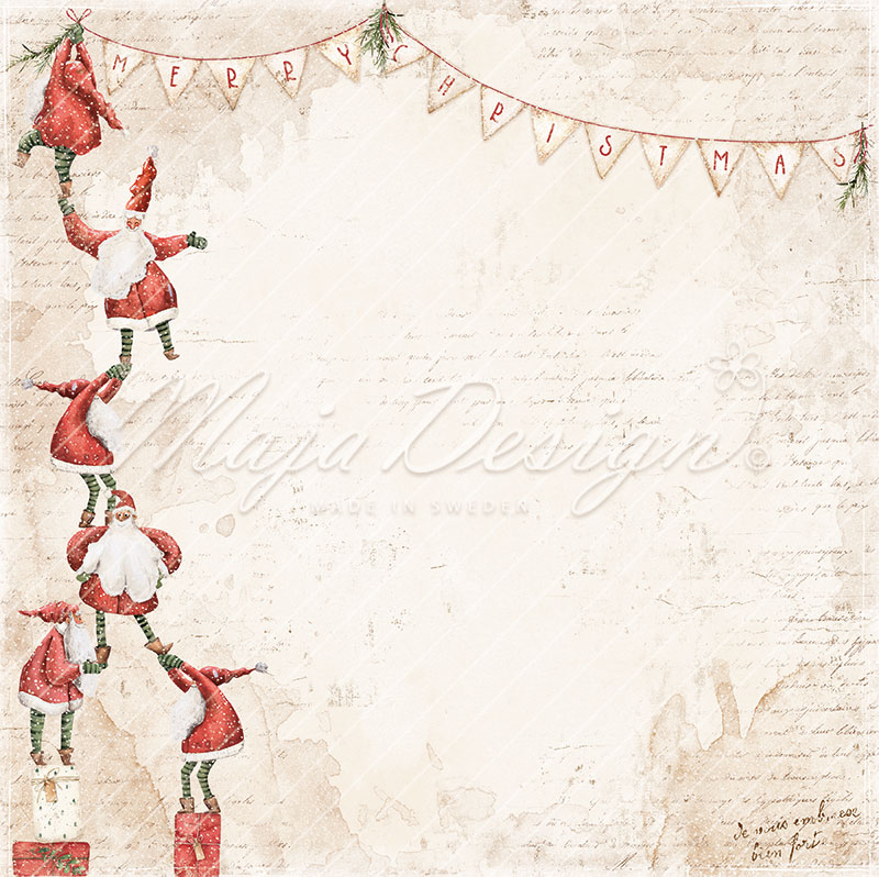 Scrapbooking-Papier Happy Christmas - Deck the Halls 12''