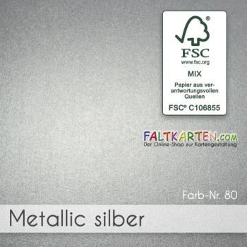 Tonpapier 'metallic silber' A4 120g 