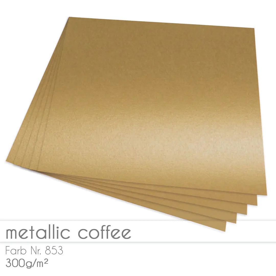Cardstock 12"x12" 300g/m² (30,5 x 30,5cm) in metallic coffee (gold)