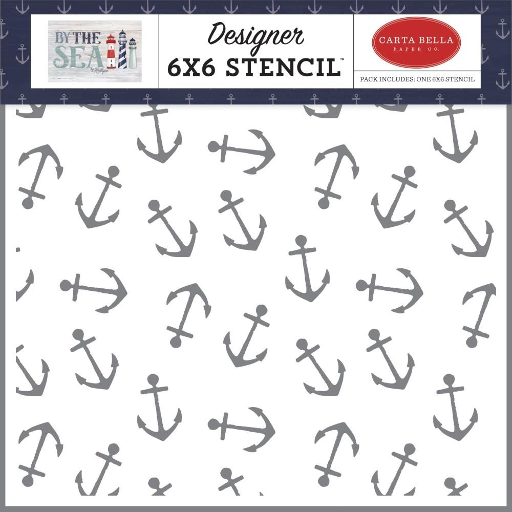 Stencilschablone Anchor, By The Sea 6 x 6"